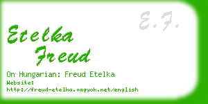 etelka freud business card